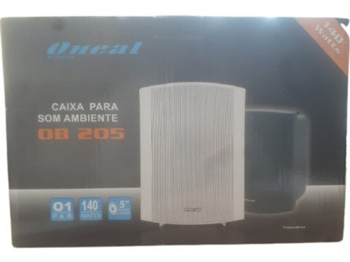 Caixa De Som Oneal Ob205 Branca Par Cor Branco 110v/220v