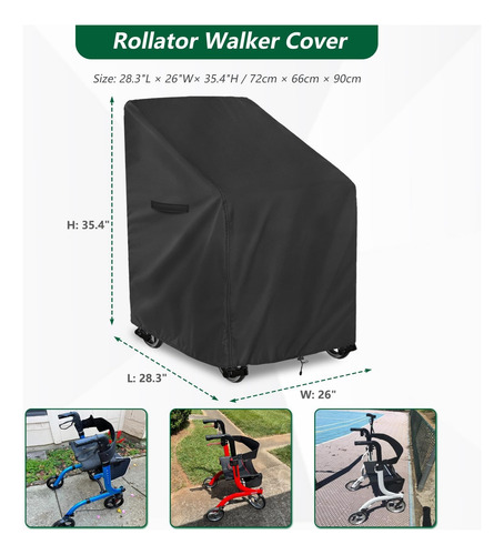 Funda Para Rollator De 4 Ruedas,funda Impermeable Y