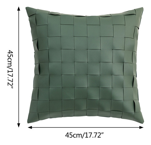 (gy) Almofada American Throw Para Estojo Solid Woven Lea