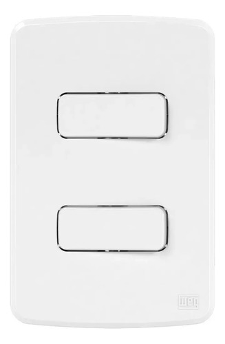 Interruptor Duplo Simples Compose Com Placa 4x2 Branco Weg