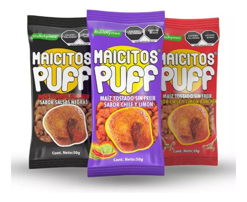 Maicitos Inflados Puff Botana De Maiz Snack 36 Pack 50gr