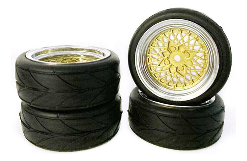 4 Piezas 1/10 Llantas De Goma Y Reemplazos De Neumáticos