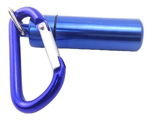 Llavero De Aluminio Pastillero Con Carabiner.