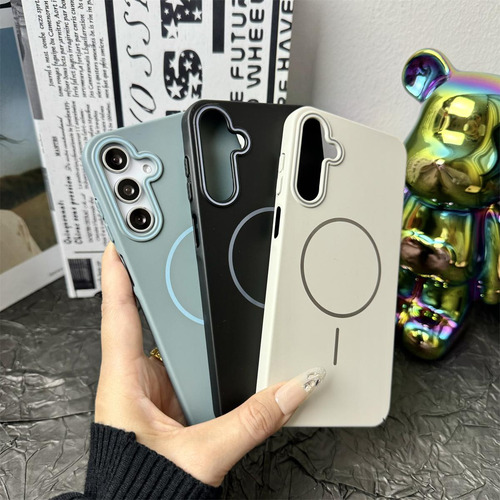 Funda Magnética Rígida Ultrafina De Lujo Para Samsung Galaxy S25 S24 S23 S22 Ultra Plus Fe Para Carga Inalámbrica