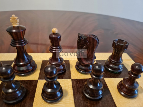 Juego Ajedrez Madera Profesional Piezas Yugoslavia Rose