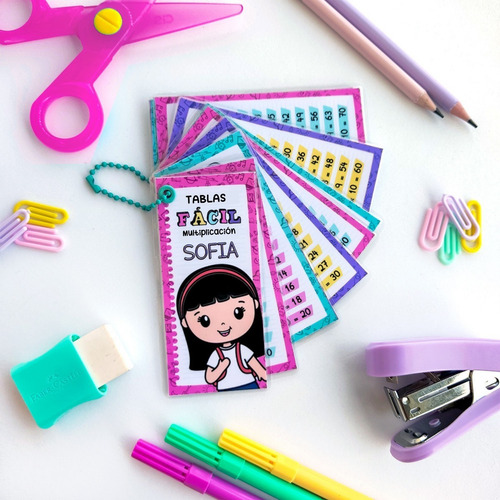 Imprimible Tablas Escolares (todas Las Operaciones) Niña