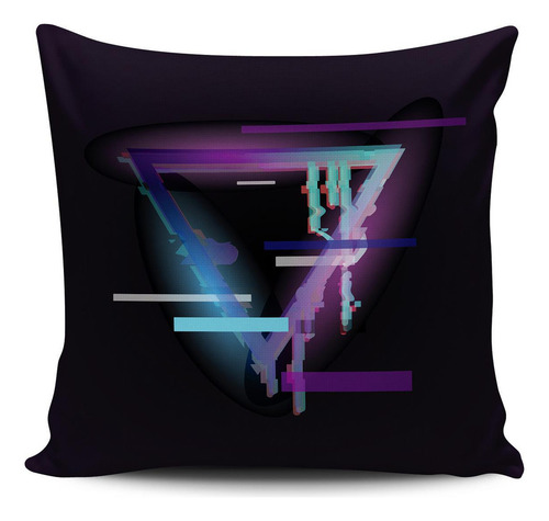 Kit 4 Capas Almofadas Decorativas Geometrica Neon 45x45cm