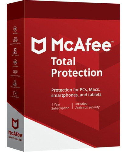 Mcafee Total Protection 1 Pc - 10 Años Ultima Versión 2021