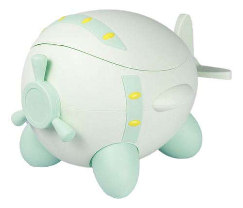 Bacinica Infantil De Figura Modelo Avioncito De Sweet Rocket Color Verde Claro
