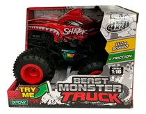 Comprar Beast Monster Truck 4x4 A Friccion C\u002F Luz Y Sonidos Ditoys Color Rojo Personaje Shark