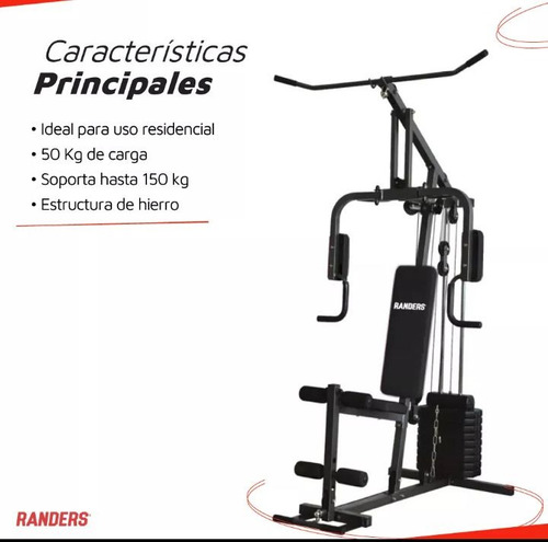 Multigimnasio Multigym Randers Negro Negro (Usado)