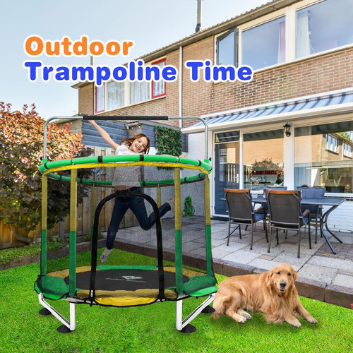 Trampolín Para Niños, Trampolín Ajustable De 5 Pies, Trampol