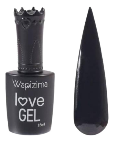 Gel Semipermanente Wapizima Love Para Uñas Color A Elegir 12 Negro