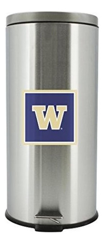 Ncaa Washington Huskies Cubo De Basura Con Pedal De Acero I