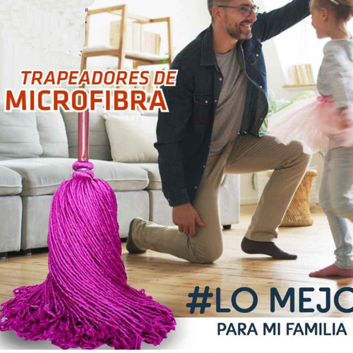 Trapeador De Microfibra Mechón Largo