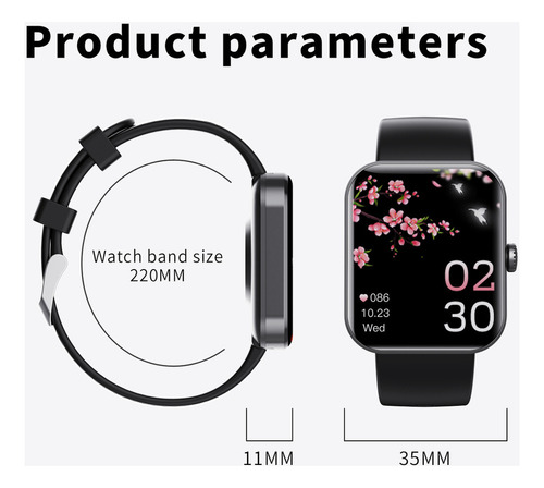 . Reloj Inteligente De Moda Con Monitor Deportivo