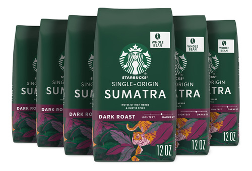 Starbucks Sumatra - Cafe En Grano Con Tostado Oscuro, 100% A