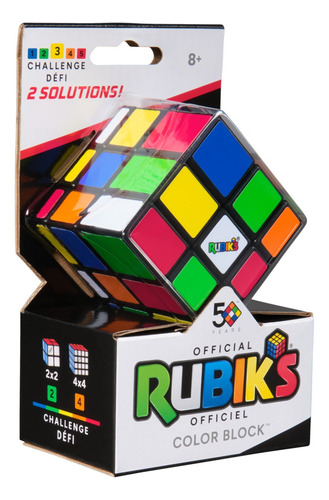 Cubo Rubik's Color Block 3x3, Nueva Versión Al Clásico Cubo Multicolor
