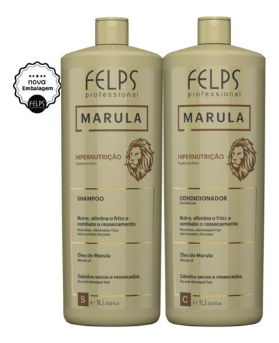 Kit Felps Marula Shampoo E Condicionador L + Mascara 1kg