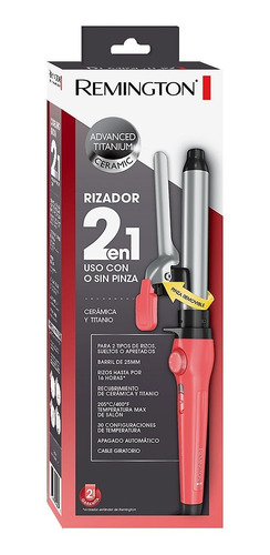 Rizador Remington 2 En 1 Titanio Pinza Removible Ceramica