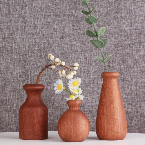 Florero De Madera, Soporte Para Maceta, Decoración De