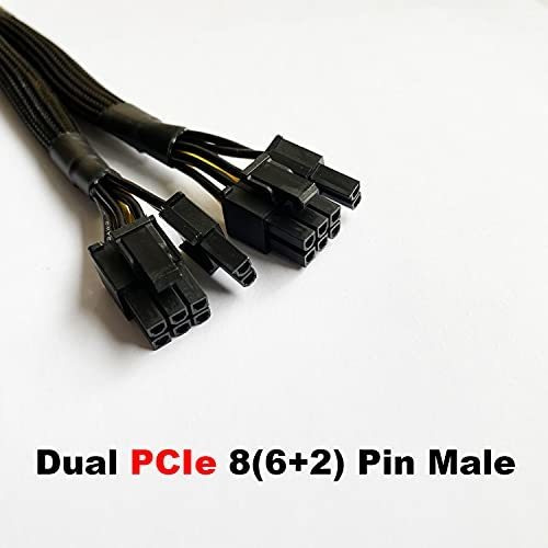 Amangny Gpu Vga Pci-e De 8 Pines Hembra A Doble 8 (6+2) Pine