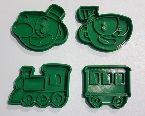 Cortante Galleta Ceramica Fondant Porcelana Cuphead Tren