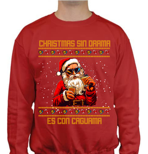 Sudadera Ugly Sweater - Navidad Santa - Cerveza Caguama