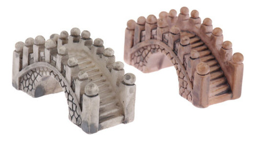 Mini Stone Bridge Resin Micro Landscape Statue Decoratio Nna