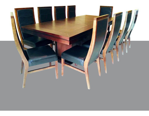Antecomedor Bergamo Nogal Këssa Cdmx Diseño de la tela de las sillas Liso