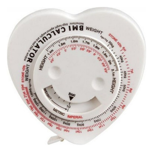 Fita Antropometrica Healthy 1,5 M Com Caculadora De Imc