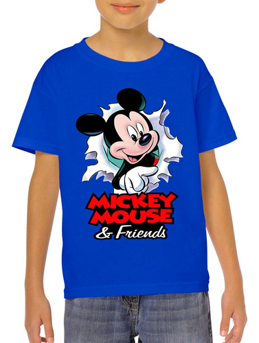 Camiseta Remera  Mickey Mouse Minnie En Cinco Colores