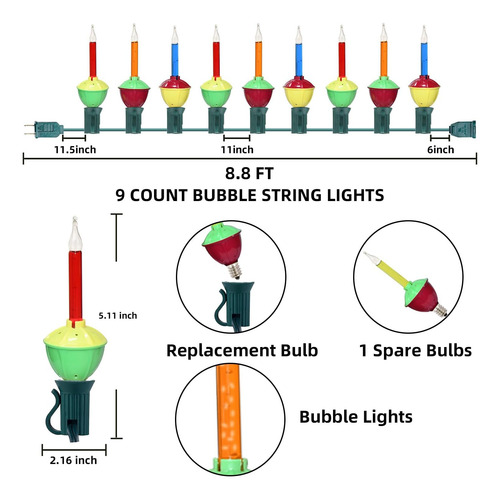 Luces De Burbujas De Navidad De Sotopoo Para El Árbol De De