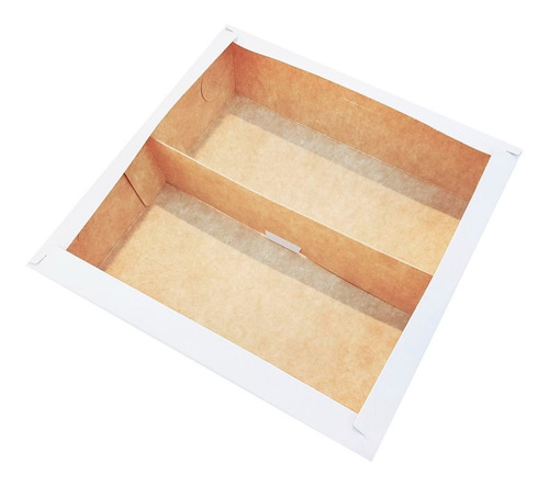 50 Cajas Sushi Base Tapa Separador 17,5x24x4,5 Compostables