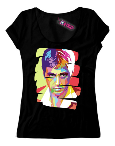 Remera Mujer Al Pacino Scarface Pop Art 2 Dtg Premium