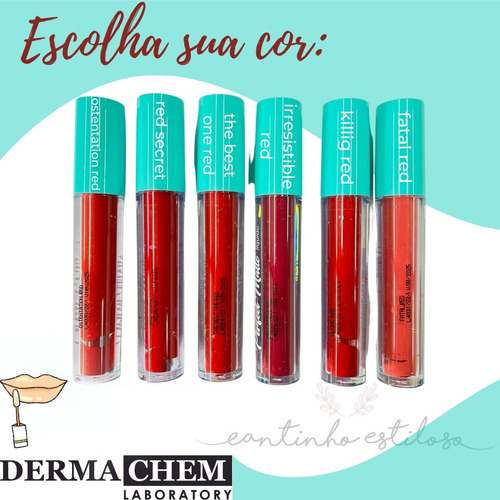 Lápiz labial líquido con acabado mate perfecto, rojo mate, irresisitible y duradero