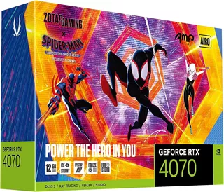 Tarjeta De Video Zotac Rtx 4070 Amp Airo Spiderman 12gb