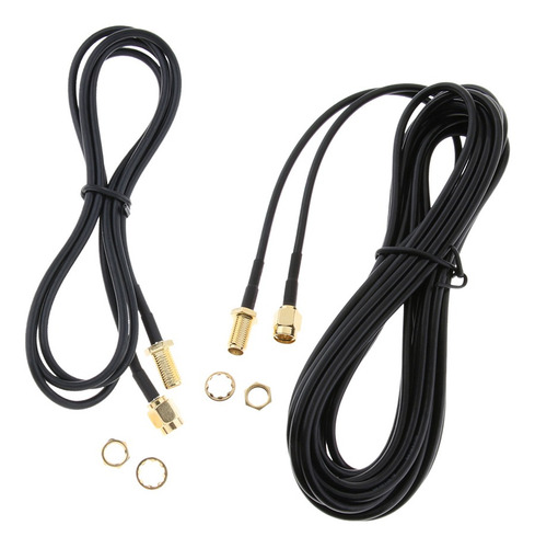 2 Unidades Rp-sma Macho A Hembra Tuerca Bulkhead Crimp Rg174