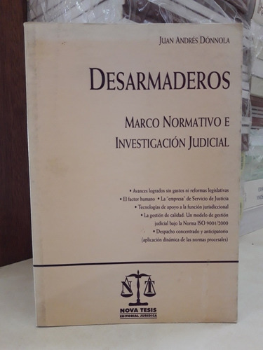 Desarmaderos Marco Normativo Investigac Judicial (s) Dónnola