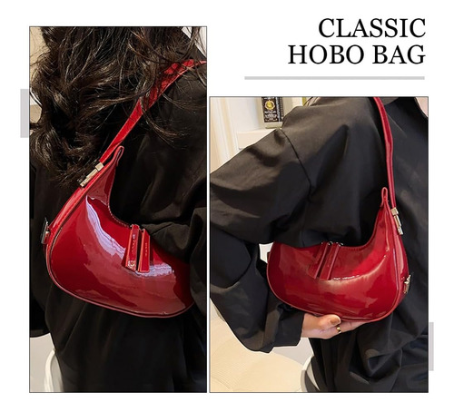 Jyg Bolso De Hombro Crescent Para Mujer Bolsos Hobo Retro De