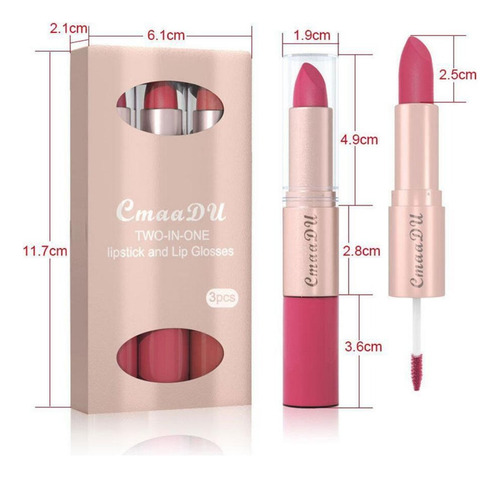 Cmaadu 3 En Lápiz Labial Y Lápiz Labial