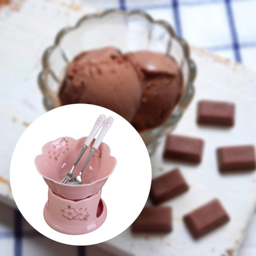 Juego De Ollas Para Fondue , Olla Cuenco Rosa Maceta Rosa