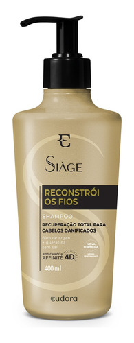 Eudora Shampoo Siàge Reconstrói Os Fios 400ml