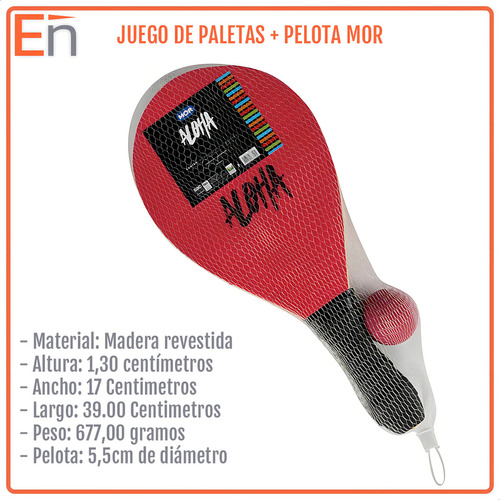 Paletas Para Tenis De Playa. Incluye 2 Paletas Y Pelota.