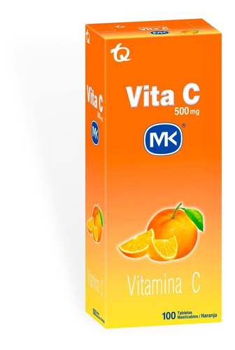 Vitamina C 500 Mg Tuttifrutti 100 Tabletas Mk