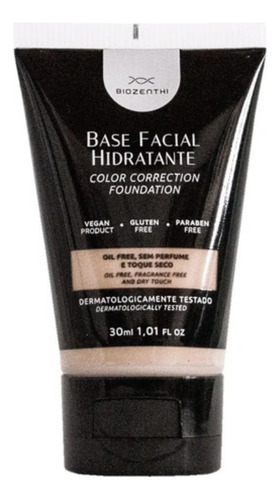 Base Facial Hidratante Bege Nude Biozenthi 30ml