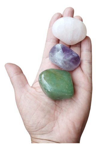Set De Piedras Jade, Amatista Y Cuarzo Rosa 