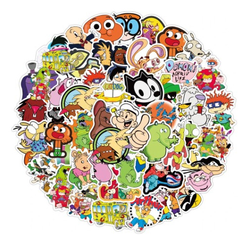 50 Stickers Calcomanías Pegatinas Cartoon Network