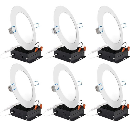 Luz Descendente Led 6 Pulgadas Con Caja Conexiones Y Ribete