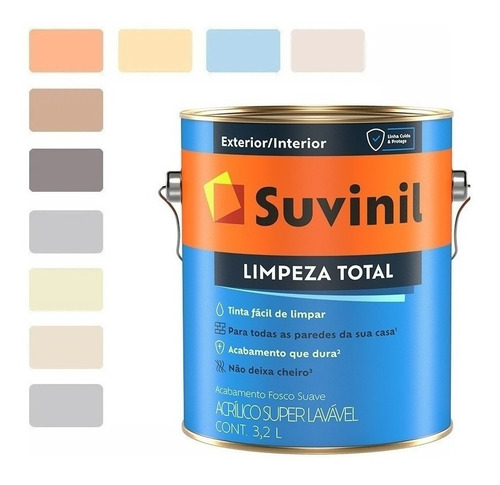 Tinta P/ Parede Super Lavável Suvinil Limpeza Total 3,2l